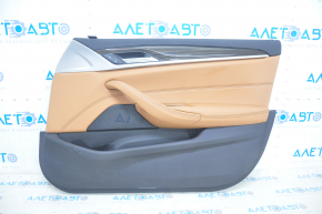 Door trim card front right BMW 5 G30 17-23 leather brown