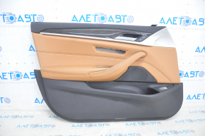 Door trim card front left BMW 5 G30 17-23 leather brown