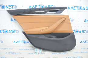 Door trim card rear left BMW 5 G30 17-23 leather brown