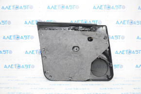 Door trim card front right Audi Q5 8R 09-17 black, insert black, armrest rubber, molding under wood gloss, scratches