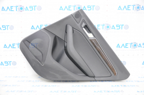 Door trim card rear right Audi Q5 8R 09-17 black, insert black, armrest rubber, molding under wood gloss, scratches