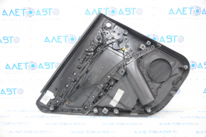 Door trim card rear right Audi Q5 8R 09-17 black, insert black, armrest rubber, molding under wood gloss, scratches