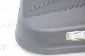Door trim card rear right Audi Q5 8R 09-17 black, insert black, armrest rubber, molding under wood gloss, scratches