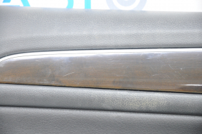 Door trim card front left Audi Q5 8R 09-17 black, insert black, armrest rubber, molding under wood gloss, scratches