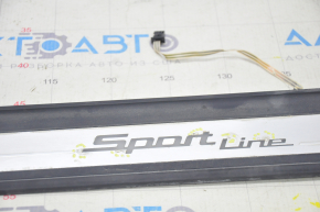 Door sill trim outer front left BMW 5 G30 17-23 Sport Line, with backlight, chrome finish