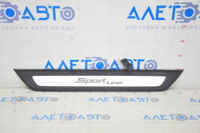 Door sill trim outer front right BMW 5 G30 17-23 Sport Line, with backlight, chrome finish