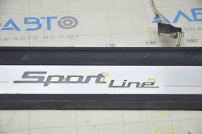 Door sill trim outer front right BMW 5 G30 17-23 Sport Line, with backlight, chrome finish