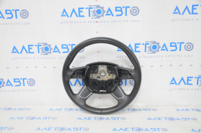 Bare steering wheel Audi Q5 8R 13-17 leather black, no buttons, scratches, sunburned
