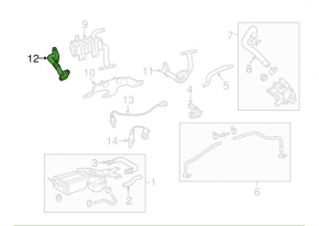EGR tube Lexus RX450h 10-15
