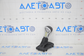 Gear knob Audi Q5 8R 12-17 black leather, scratches on chrome