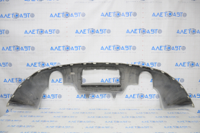 Rear bumper lip for 2 pipes Audi Q5 8R 13-17 without parking sensors, for towbar, white, scratches, bumps