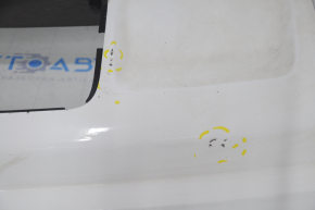 Rear bumper lip for 2 pipes Audi Q5 8R 13-17 without parking sensors, for towbar, white, scratches, bumps