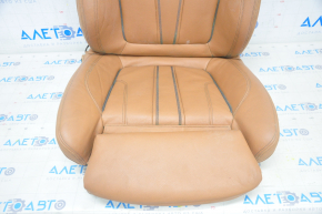 BMW 5 G30 17-23 passenger seat upholstery brown leather, heated