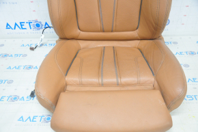 Driver's seat upholstery BMW 5 G30 17-23 leather brown, heated