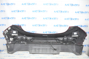 Rear bumper assembly Chevrolet Bolt 17-21 with BSM units and parking sensors, with optics, red, pressed