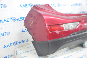 Rear bumper assembly Chevrolet Bolt 17-21 with BSM units and parking sensors, with optics, red, pressed