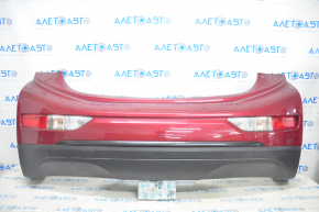 Rear bumper assembly Chevrolet Bolt 17-21 with BSM units and parking sensors, with optics, red, pressed