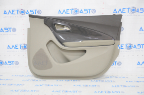 Door trim card front right Chevrolet Volt 11-15 light gray, dark trim, with graphite insert, rubber armrest, scratches