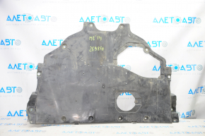 Mazda 6 13-21 rear engine protection is dented, no cover, broken fastener, tears