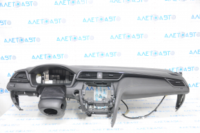 Torpedo front panel with AIRBAG Honda Insight 19-22 black, leather trim