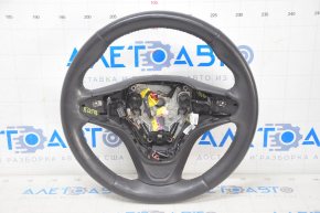 Naked steering wheel Chevrolet Bolt 17 leather black, heated, without buttons and petals, scratch
