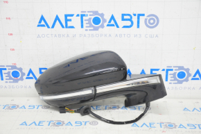Side mirror right Chevrolet Bolt 17-1912 pins, black with chrome molding, with camera, turn signal, BSM
