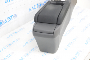 Console center armrest and cup holders Honda Insight 19-22 black, armrest cloth, scratches, burnt, for dry cleaning, broken mount