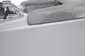 Console center armrest and cup holders Honda Insight 19-22 black, armrest cloth, scratches, burnt, for dry cleaning, broken mount