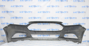 Front bumper bare Ford Fusion mk5 13-16 without parking sensors, blue, scratches, broken fasteners, cracks, scuffs
