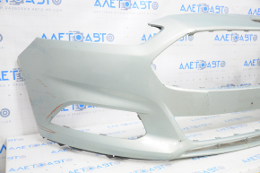 Front bumper bare Ford Fusion mk5 13-16 without parking sensors, blue, scratches, broken fasteners, cracks, scuffs