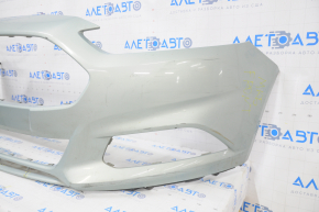 Front bumper bare Ford Fusion mk5 13-16 without parking sensors, blue, scratches, broken fasteners, cracks, scuffs