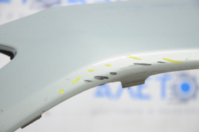 Front bumper bare Ford Fusion mk5 13-16 without parking sensors, blue, scratches, broken fasteners, cracks, scuffs