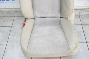 Driver's seat Toyota Camry v50 12-14 usa with airbag, leather beige + suede, electric, heated, for dry cleaning, creases on leather
