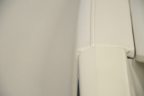 Door trim card rear right Ford Fusion mk5 13-16 beige with beige insert cloth, armrest leather, molding gray structure, tear on leather
