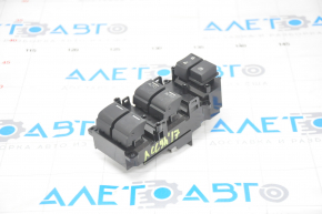 Front left window lift control Honda Accord 13-17 black, 2 buttons, auto, with backlight