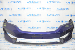 Front bumper bare Honda Accord 16-17 rest, hybrid, blue, scratches
