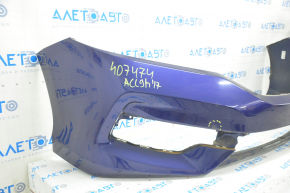 Front bumper bare Honda Accord 16-17 rest, hybrid, blue, scratches