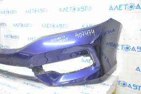 Front bumper bare Honda Accord 16-17 rest, hybrid, blue, scratches