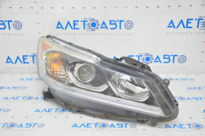 Headlight front right bare Honda Accord 16-17 hybrid, rest, halogen under DRL, for polishing