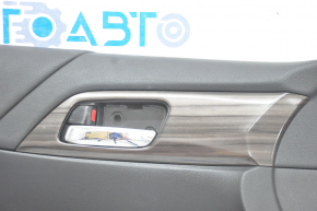 Door trim card front left Honda Accord 13-17 leather black, wood trim, type 2