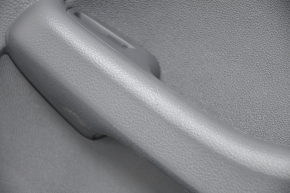 Door trim card front right VW Jetta 11-18 USA black, with black insert plastic, armrest leather, molding gray gloss type 1, scratches