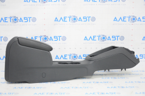 Console center armrest and cup holders VW Jetta 11-18 USA leather black, scratches, no cigarette lighter cover