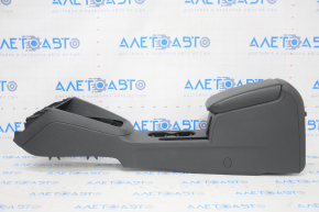 Console center armrest and cup holders VW Jetta 11-18 USA leather black, scratches, no cigarette lighter cover