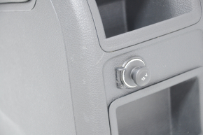 Console center armrest and cup holders VW Jetta 11-18 USA leather black, scratches, no cigarette lighter cover