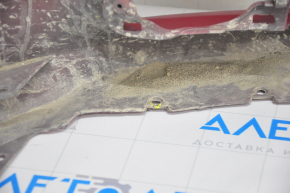 Front bumper bare Toyota Prius V 12-14 pre-rest, red, dented, tears, broken fasteners