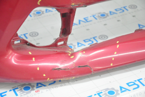 Front bumper bare Toyota Prius V 12-14 pre-rest, red, dented, tears, broken fasteners