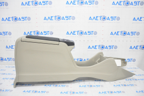 Console central armrest and cup holders Toyota Prius V 12-14 complete, beige, scratches