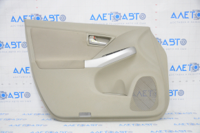Door trim card front left Toyota Prius 30 10-15 beige, with beige insert cloth, worn, for dry cleaning
