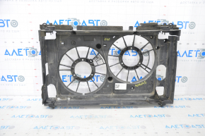 Diffuser radiator shroud bare Toyota Prius V 12-17 with upper bar, fractures