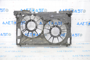 Diffuser radiator shroud bare Toyota Prius V 12-17 with upper bar, fractures